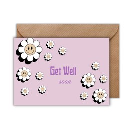 WBdesignz ermutigungskarte mit Umschlag - herzliche Aufmunterungskarte “Get Well Soon” Schöne Grußkarte Unterstützung Freundschaft Liebe Beistand (DIN A6)