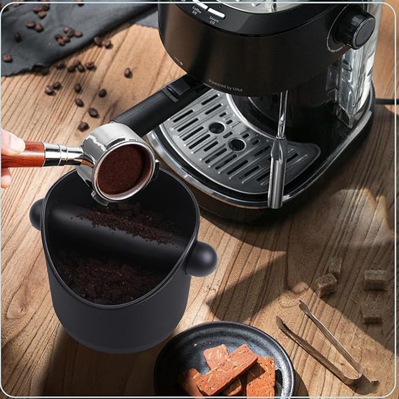 Espresso Coffee Knock Box, ABS Coffee Grounds Knock Box for