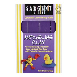 Sargent Art 22-4042 Arcilla de modelado de color sólido de 1 libra, violeta