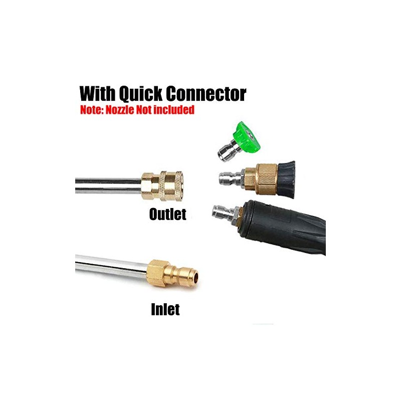 17 cm 3600PSI Pressure Washer Wand Extension Angle Quick Connect