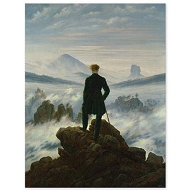 JUNIWORDS Caspar David Friedrich The Wanderer Over the Sea of Mist Poster 60x78cm