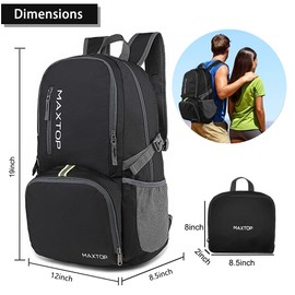 MAXTOP 30L Backpack Ultra Lightweight Packable Foldable Rucksack Water Resistent For Men Women Kids Outdoor Camping Hiking Travel Daypack Handy Durable Gifts For Men Women