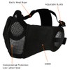 AOUTACC Airsoft Protective Gear Set, Half Face Mesh Masks with