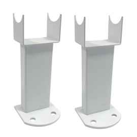 Greened House Oval Tube Radiator Feet Freestanding Pair Floor Standing Double & Single Oval Tube Radiators Support (White)