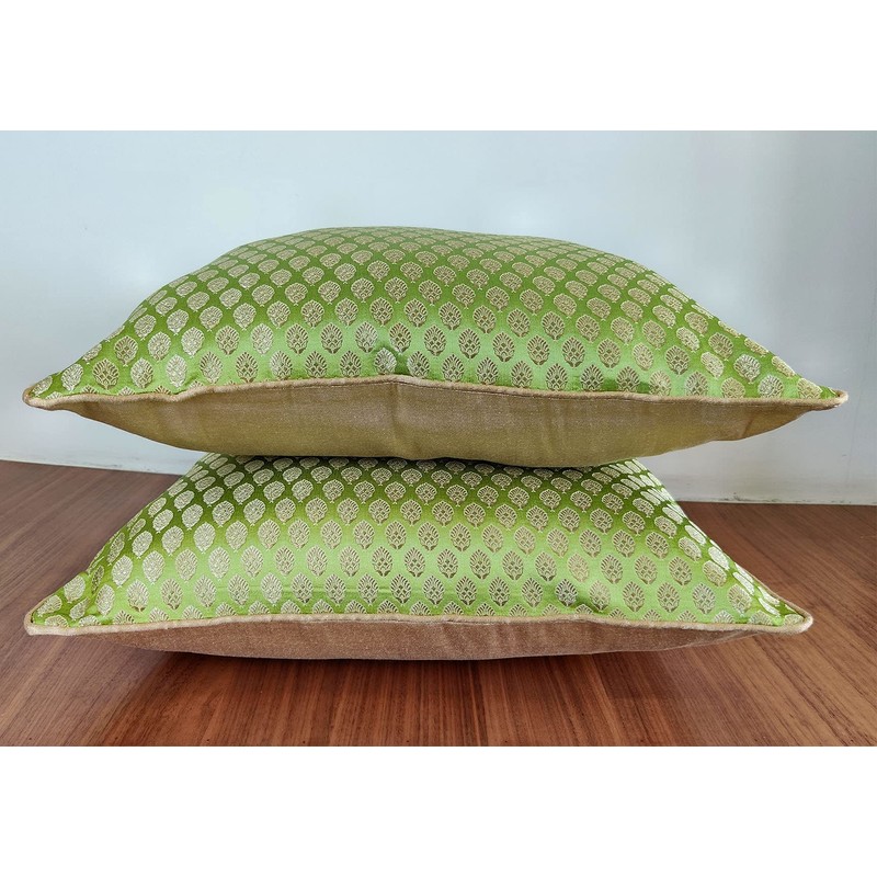 Craftbot Damask Throw Pillow Covers - Pack of 2 Faux