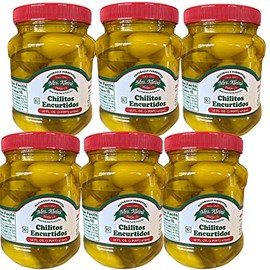 Mrs. Klein's Hot Chili Peppers | Yellow Hot Chilies | Natural Pickled Yellow Chili Peppers with a Hot Flavor | Crunchy Cascabella Chilies are Picked Fresh and Packaged in a Spicy Pickle Brine | chilitos encurtidos