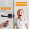 Amerdeco 3 Pack Matte Black Door Handles Interior, Knurled Privacy