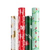 Christmas Wrapping Paper (4 Rolls: 148 sq. ft. ttl) Reindeer,