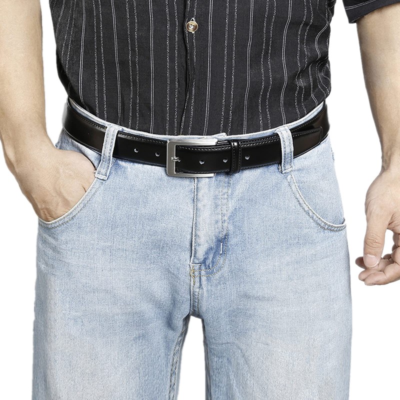 XOUXOU Men's Casual Leather Jeans Belts Classic Work Business Dress