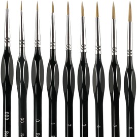 9 Pieces Miniature Paint Brushes for Painting - Detail Brush Set Small Brush Thin Brushes Brushes for Kids Model Brush Artist Brush Fine Tip Brush