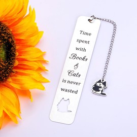 Booktok Merch Cat Bookmark Gifts for Women Gifts for Book Lovers Christmas Stocking Stuffer for Women Teens Cute Bookmarks for Bookish Bookworm Birthday Gifts for Reader Writer Book Fans Book Gifts