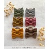 2" Baby Hair Ties with Linen Bows, 28 Pcs Neutral