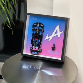 iLuane Display Wallboard for Speed Champions BWT Alpine F1 Team A524 Race Car Toy - Building Set 77248, Adult Collectibles Wall Mount, Home or Office Décor (No Car Included)