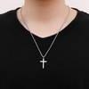 Joxevyia Men's Cross Necklace Small Stainless Steel Cross Necklace Simple