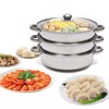 3 Tier Layer Stainless Steel Steamer Pot For Cooking With