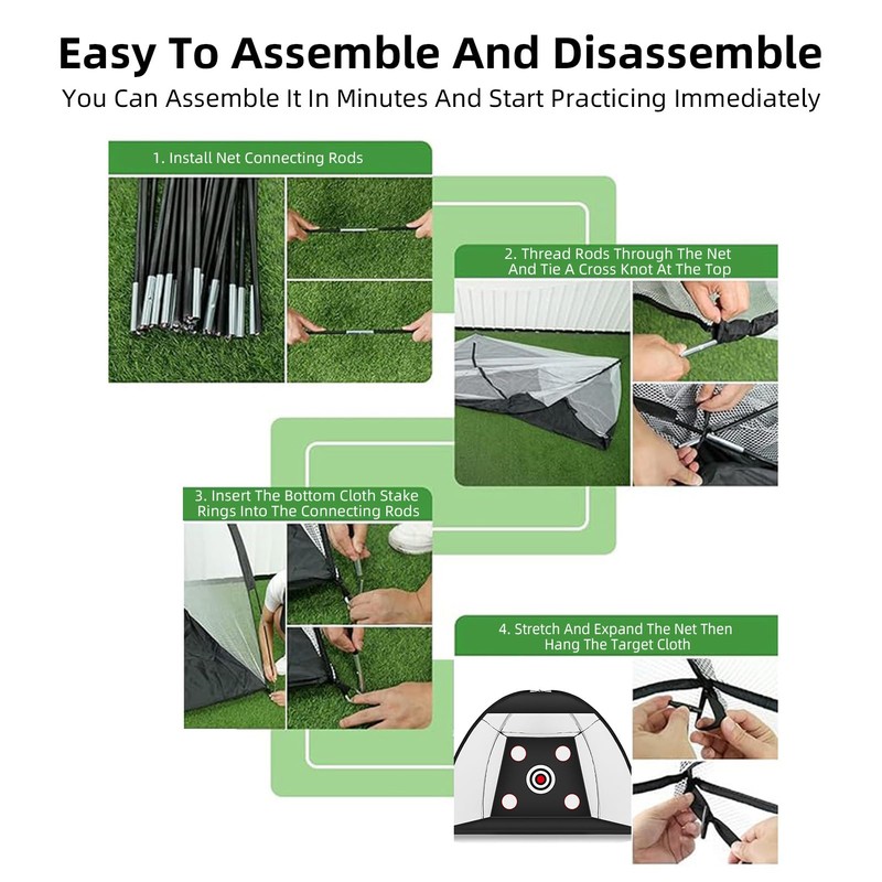AOMIUM Golf Net with Practice Mat,Golf Hitting Aid Nets 10x7F