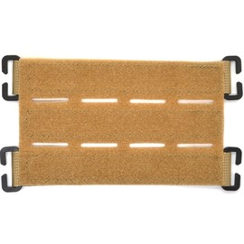 Laser Cut MOLLE Hook and Loop ID Display Panel Adapter for Tactical Morale Patches Badges Backpacks Vests Bags Clasp Bridge Patch Panel (Tan)