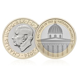 Koin Royal Mint National Gallery UK 2024 Brilliant Uncirculated BU 2 Pound Coin
