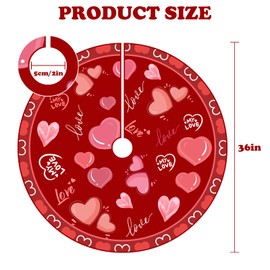 36in Double Sided Valentine & St.Papa Tree Skirt Knit Tree Skirt, Tree Skirt Knit Decorations Under Tree Skirt Decor, Simple Tree Skirt, Custom Tree Skirt Supplies for Lively Holiday Party Events