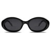 SOJOS Small Retro Oval Polarized Sunglasses for Women Men 90s