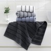 sense gnosis Ribbed Striped Hand Towel Soft and Absorbent 100%