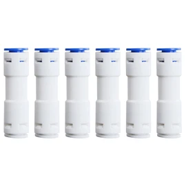 Hunken 6 Pcs 1/4" (6.4 MM) Push-to-Connect One-Way Check Valve, Quick Connect Tube Fittings for RO Systems, Reverse Osmosis Water Filters & Purifiers