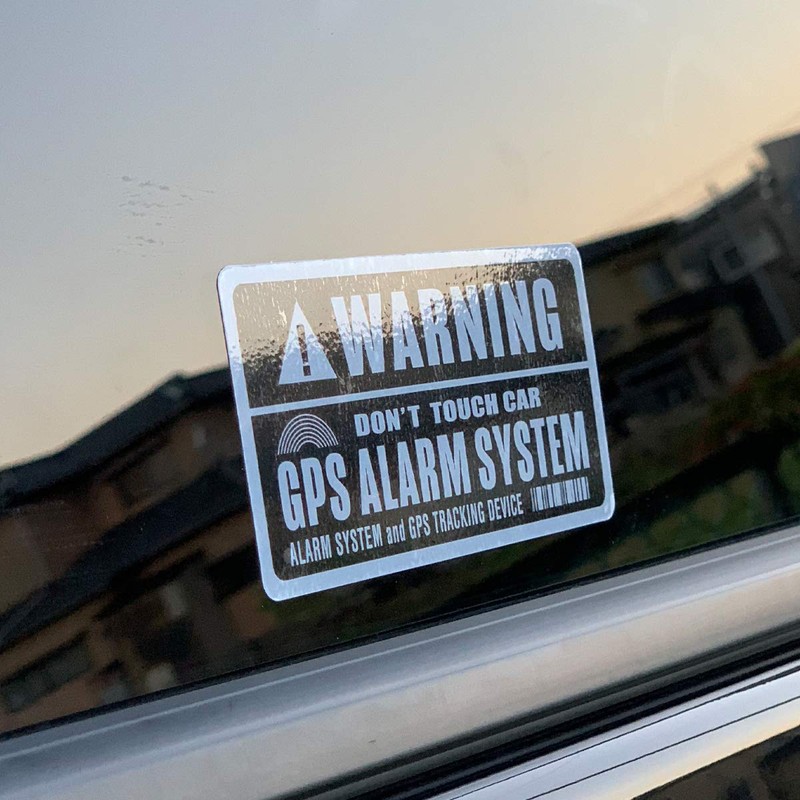 Theft Prevention, Anti-Vandalism, Accident Prevention, Security Sticker, GPS WARNING, for