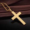 Jiahanzb Large Cross Necklace for Men 316L Stainless Steel Cross