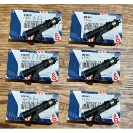 Bosch 6x OEM Bosch Fuel Injector 0280158119 For Jeep Dodge Wrangler Chrysler 3.3L 3.8L