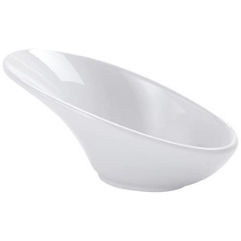 American Metalcraft MMOB1 Mini Angled Bowl, Melamine, White, 1-1/2 oz.
