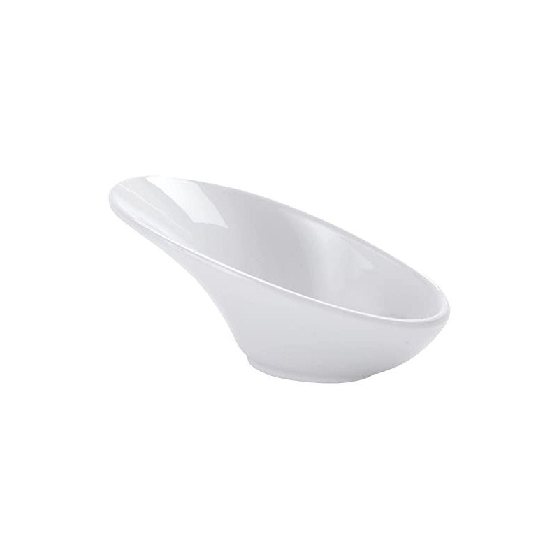 American Metalcraft MMOB1 Mini Angled Bowl, Melamine, White, 1-1/2 oz.