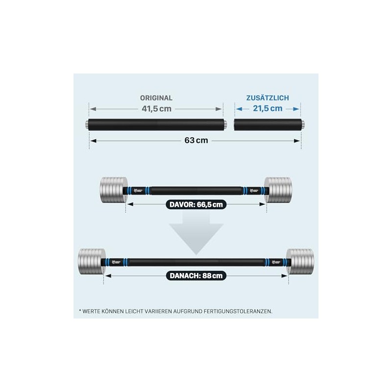 Northdeer Additional Connector, Extension Piece for Connecting Bar, Dumbbell Bar,
