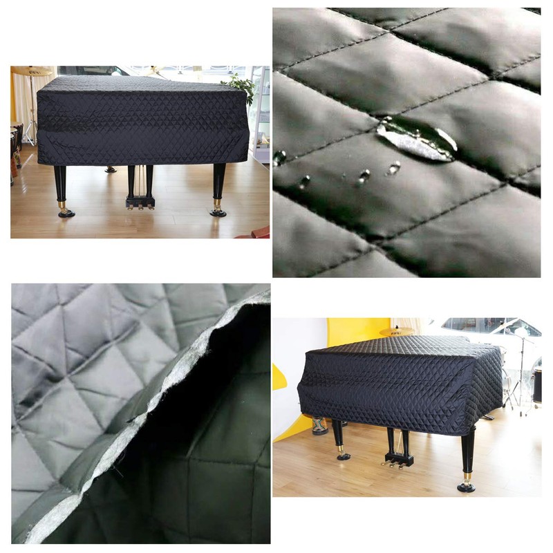 ESYUEL Grand Piano Cover Dust Protective Cover with Quilted Diamond