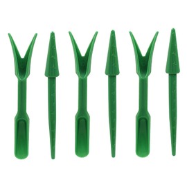 Bivethoi Garden Hand Tools Transplanting Shovel Scoops Kits for Plant Cultivation Digging Care, Set of 6, Green