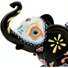 The Hamilton Collection Traditions of Strength Sugar Skull Elephant Figurine Limited Edition Collectible by Blake Jensen 4-inches