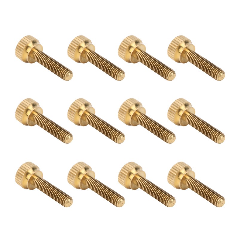 50Pcs Flat Knurled Thumb Screw Wring Round Head Pure Copper
