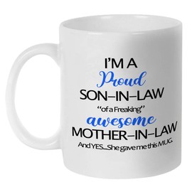 Fatbaby Fathers Day Gift to Son In Law Coffee Mugs,Great Birthday Gift for Son-In-Law from Mother In Law,Best Son In Law Gift Cup 11oz