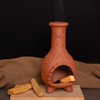 Palo Santo Mini Chiminea – Elegant Ceramic Incense Holder for