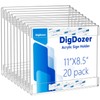 DigDozer 20 Pcs Acrylic Sign Holder 11 x 8.5, Horizontal