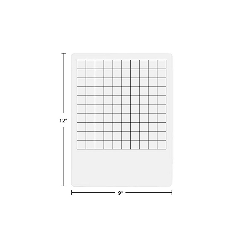 Dry Erase Board Blank Hundred Chart, Student Practice for School