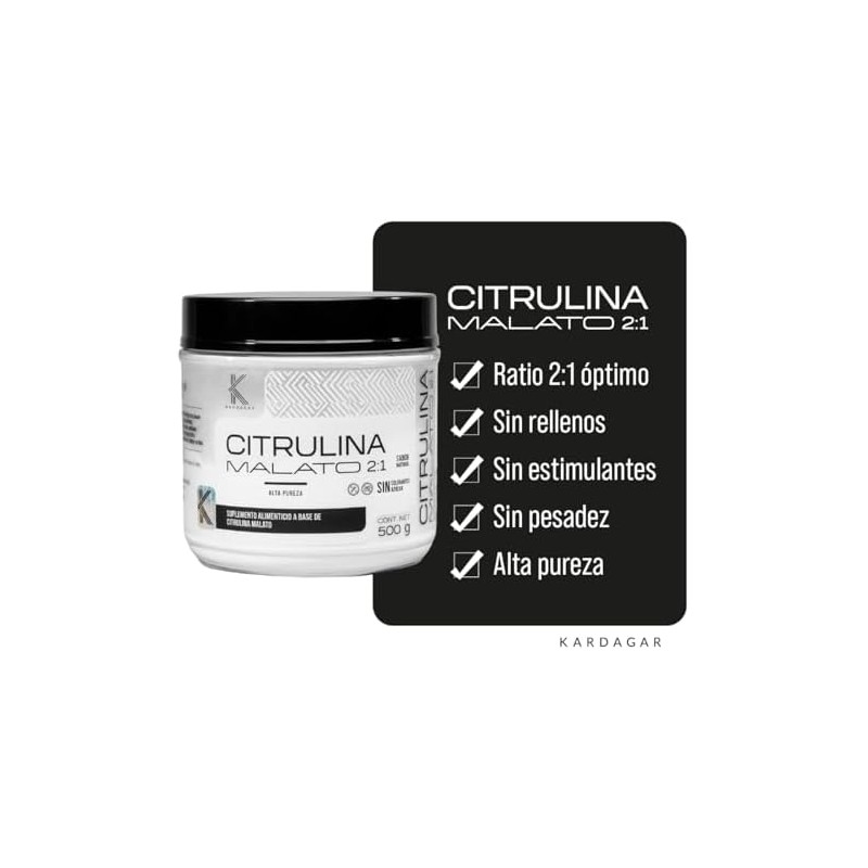 L Citrulina Malato 2 1 500g Pre Entreno Potenciador Oxido