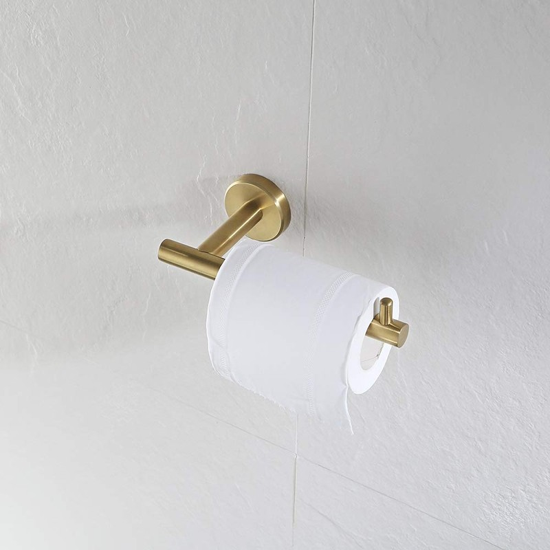JQK Bathroom Hardware Set, 5-Piece Bath Accessories Set Brushed Gold
