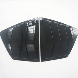New 2pcs Racing Side Rear Quarter Window Louvers for Honda Accord 9th Gen 2013-2017 (Glossy Black)