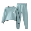 Liry Showfoevng Top and Bottom Set, Kids Clothes, Top, Long Pants, 2-Piece Set, Boys, Girls, Leggings, Room Wear, Pajamas, Soft, Comfortable, Warm, For 1-10 Years, For Spring, Autumn, Winter, 80, 90,