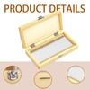 26x10.5x3.5CM Wooden Slide Storage Box for Microscope Slides, Holds 50