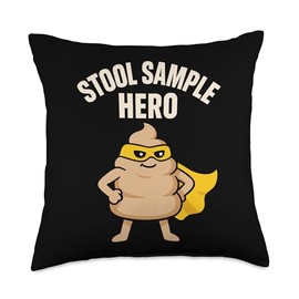 Microbiome Tester Gut Health Stool Sample Science Lab Poop Throw Pillow