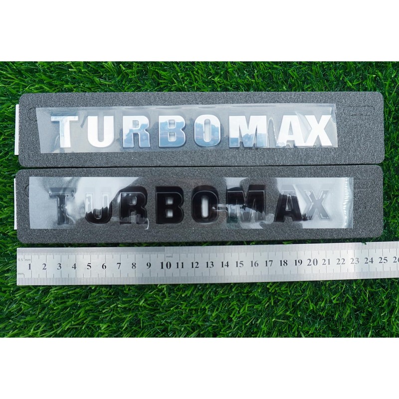 2PC 2024-2025 Turbomax Emblems 3D Badge Nameplate Hood Letters Logo