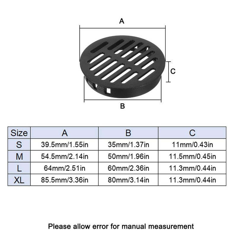 10 Pcs 50mm Round Air Vent Grille Grill Cover Air