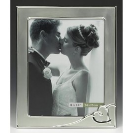 Shudehill Giftware Black and Silver Wedding Heart 8x10 Frame