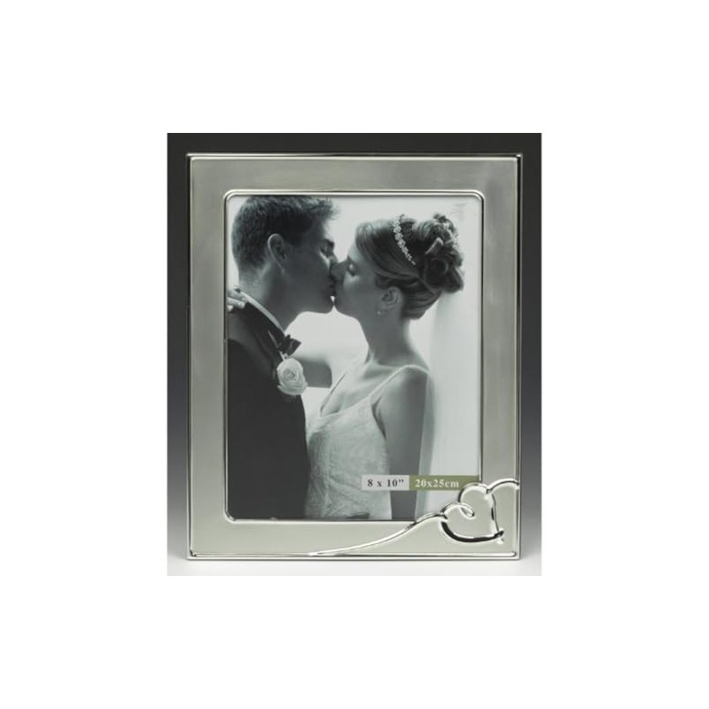 Shudehill Giftware Black and Silver Wedding Heart 8x10 Frame